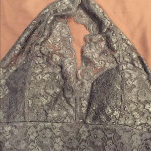 Stretch lace halter very flattering